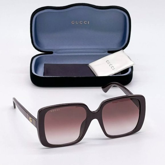 Sale! New Gucci 56mm Brown and Burgundy Women\'s Sunglasses! main image 7